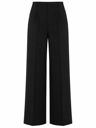 Pt Torino Wide Leg Trousers Size 40 In Black