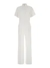 Pt Torino White Tracksuit With Patch Pockets On The Chest And Elastic Waist In Cotton Woman