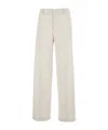 Pt Torino Lorenza Half Elasticated Belt Pants In White