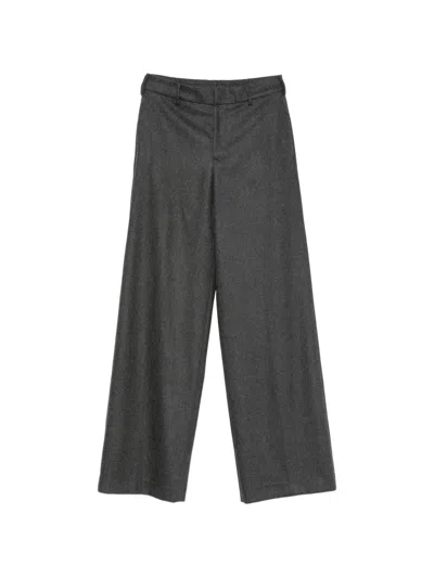 Pt Torino Wide-leg Wool Trousers In Multi