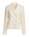 Pt Torino Woman Blazer Cream Size 4 Virgin Wool In White