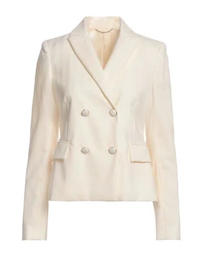 Pt Torino Woman Blazer Cream Size 4 Virgin Wool In White