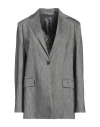 Pt Torino Woman Blazer Lead Size 6 Linen, Viscose, Elastane In Grey