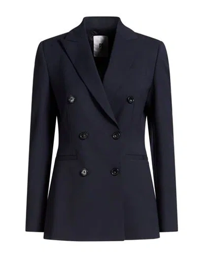 Pt Torino Woman Blazer Midnight Blue Size 8 Virgin Wool, Elastane In Multi