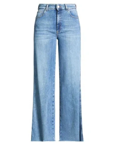 Pt Torino Woman Jeans Blue Size 28 Cotton, Elastane