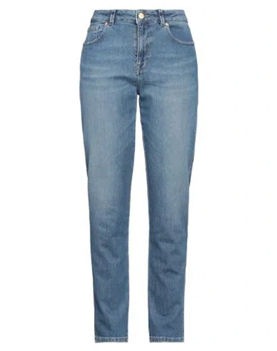 Pt Torino Woman Jeans Blue Size 30 Cotton, Elastane