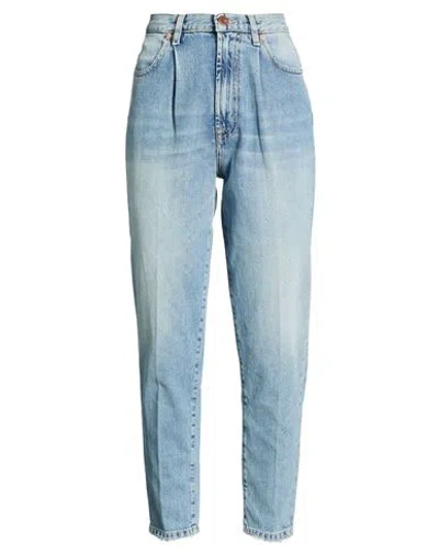 Pt Torino Woman Jeans Blue Size 30 Cotton, Lyocell