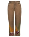 Pt Torino Woman Denim Pants Camel Size 29 Cotton In Beige