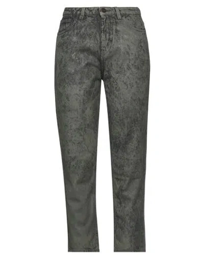 Pt Torino Woman Jeans Dark Green Size 28 Cotton In Multi