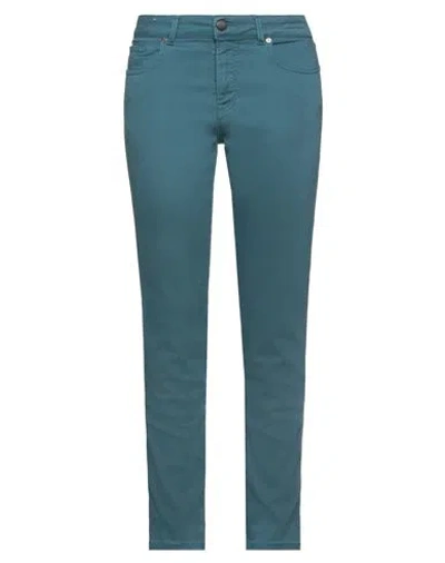 Pt Torino Woman Jeans Deep Teal Size 28 Lyocell, Cotton, Pes, Elastane In Green