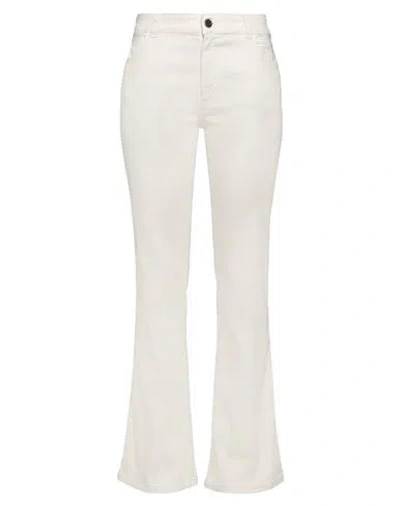 Pt Torino Woman Jeans Ivory Size 30 Lyocell, Cotton, Polyester, Elastane In White