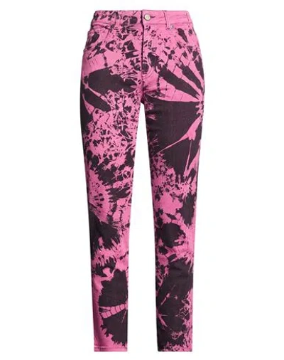 Pt Torino Woman Jeans Magenta Size 28 Cotton, Elastomultiester, Elastane In Pink