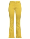 Shop Pt Torino Woman Jeans Mustard Size 28 Lyocell, Cotton, Polyester, Elastane In Yellow