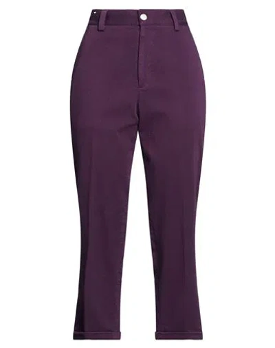 Pt Torino Woman Jeans Purple Size 25 Cotton, Elastomultiester, Elastane