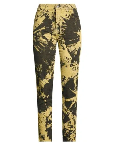 Pt Torino Woman Jeans Yellow Size 26 Cotton, Elastomultiester, Elastane