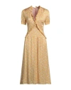 Pt Torino Woman Midi Dress Yellow Size 4 Viscose In Yellow