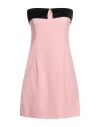 Pt Torino Woman Mini Dress Pink Size 4 Virgin Wool, Elastane In Pink