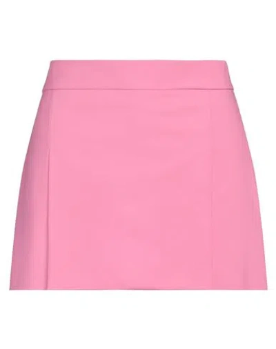 Pt Torino Woman Mini Skirt Pink Size 4 Virgin Wool, Elastane
