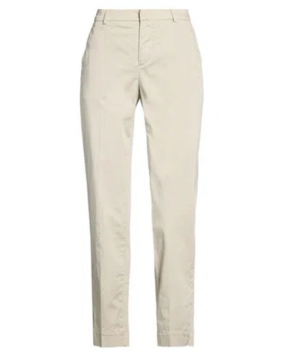 Pt Torino Woman Pants Beige Size 10 Cotton, Elastane In Neutral