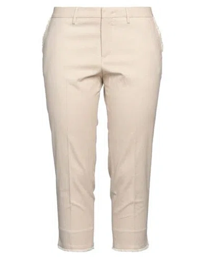 Pt Torino Woman Pants Beige Size 10 Cotton, Elastane