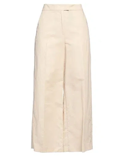 Pt Torino Woman Pants Beige Size 4 Cotton, Linen