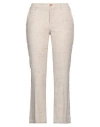 Pt Torino Woman Pants Beige Size 6 Cotton, Silk, Viscose, Linen, Polyester In Beige