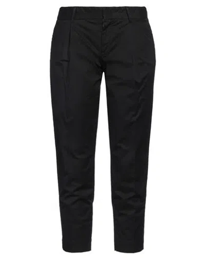 Pt Torino Woman Pants Black Size 10 Cotton, Linen, Elastane