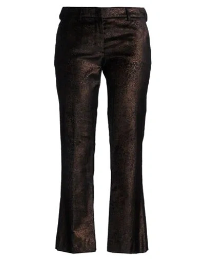 Pt Torino Woman Pants Black Size 10 Cotton, Viscose In Brown