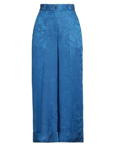 Pt Torino Woman Pants Azure Size 10 Acetate, Viscose In Blue
