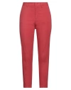 Pt Torino Woman Pants Brick Size 4 Cotton, Elastane In Red