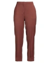 Pt Torino Woman Pants Brick Size 4 Polyester, Wool, Elastane In Brown