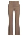 Pt Torino Woman Pants Brown Size 10 Virgin Wool, Elastane
