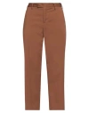Pt Torino Woman Pants Brown Size 12 Cotton, Silk, Elastane In Brown