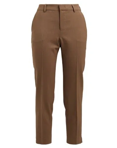 Pt Torino Woman Pants Brown Size 12 Polyester, Wool, Elastane