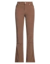 Pt Torino Woman Pants Brown Size 29 Cotton, Elastane In Brown