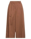 Pt Torino Woman Pants Brown Size 4 Cotton, Silk, Elastane