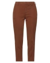 Pt Torino Woman Pants Brown Size 12 Cotton, Linen, Elastane
