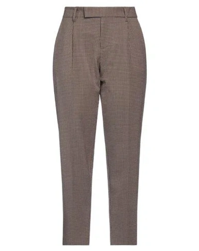 Pt Torino Woman Pants Brown Size 6 Virgin Wool, Elastane