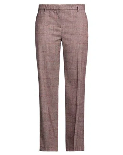 Pt Torino Woman Pants Burgundy Size 10 Virgin Wool, Polyamide, Elastane In Red