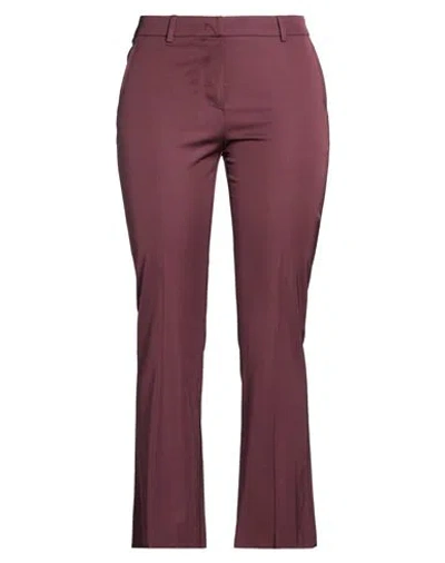 Pt Torino Woman Pants Burgundy Size 10 Viscose, Elastane In Red