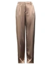 Pt Torino Woman Pants Camel Size 10 Triacetate, Polyester