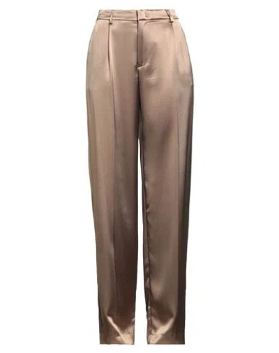 Pt Torino Woman Pants Camel Size 10 Triacetate, Polyester