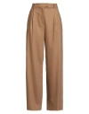 Pt Torino Woman Pants Camel Size 10 Virgin Wool, Cashmere, Elastane In Brown