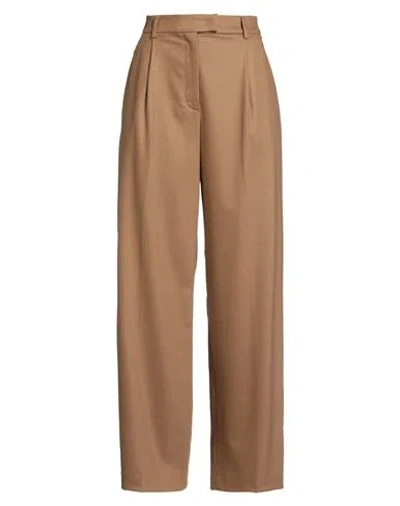 Pt Torino Woman Pants Camel Size 10 Virgin Wool, Cashmere, Elastane In Brown