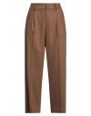Pt Torino Woman Pants Camel Size 10 Virgin Wool, Elastane In Beige