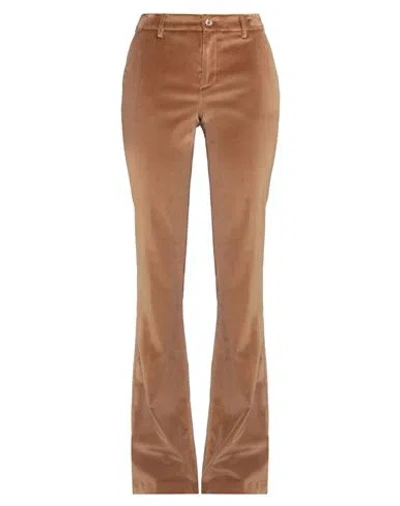 Pt Torino Woman Pants Camel Size 12 Cotton, Viscose, Elastane