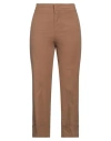 Pt Torino Woman Pants Camel Size 6 Cotton, Elastane In Beige