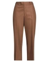 Pt Torino Woman Pants Camel Size 8 Virgin Wool, Cashmere, Elastane In Brown