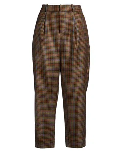 Pt Torino Woman Pants Camel Size 8 Virgin Wool In Brown