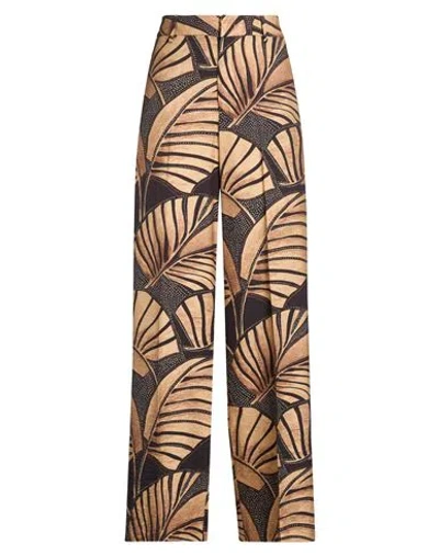 Pt Torino Woman Pants Camel Size 8 Viscose, Polyamide In Brown